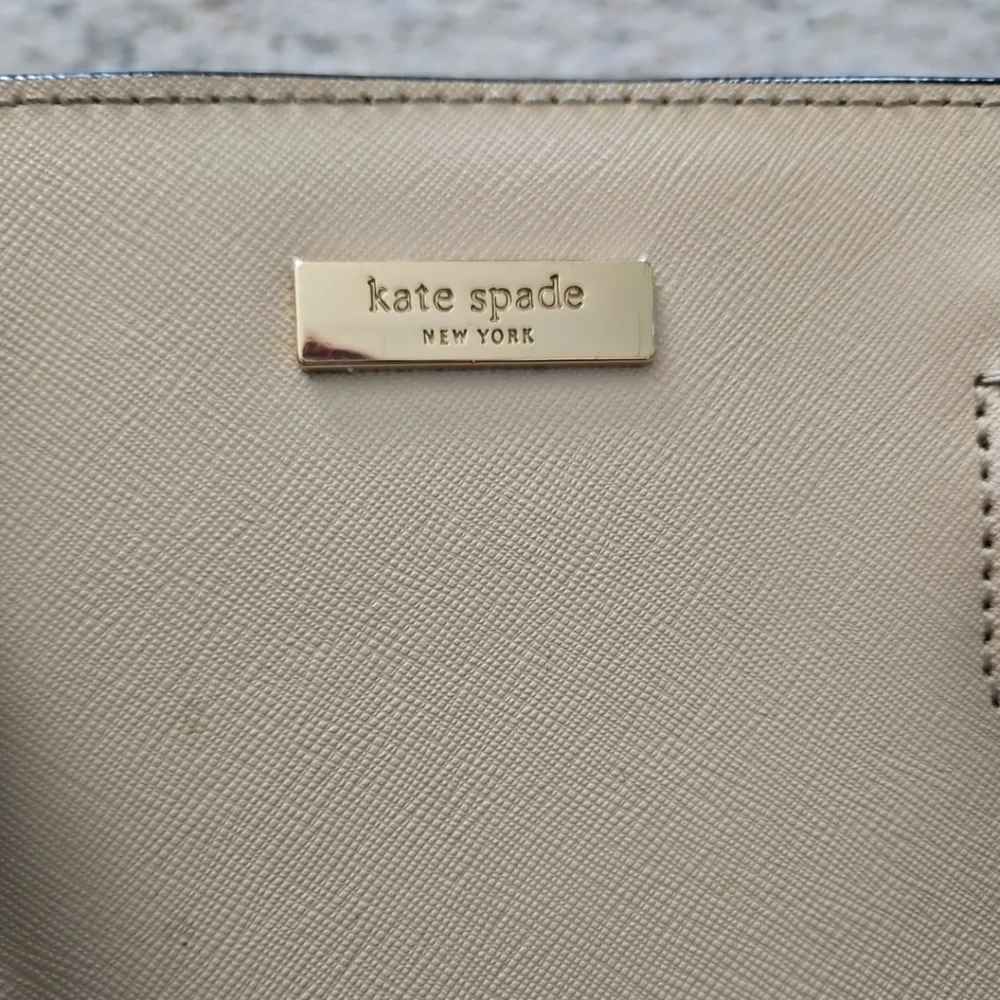 Kate Spade New York Pink Black Laurel Way Reese Stylish Structured Satchel Bag